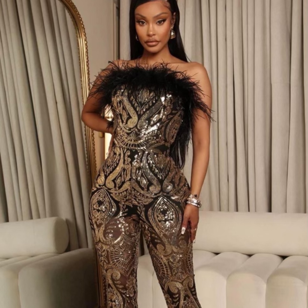 all about your dreams sequin jumpsuit